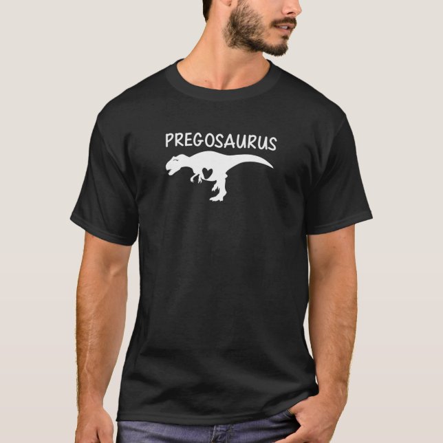 T-shirt Womens Pregosaurus Pregnant Announcement Funny Coo (Devant)