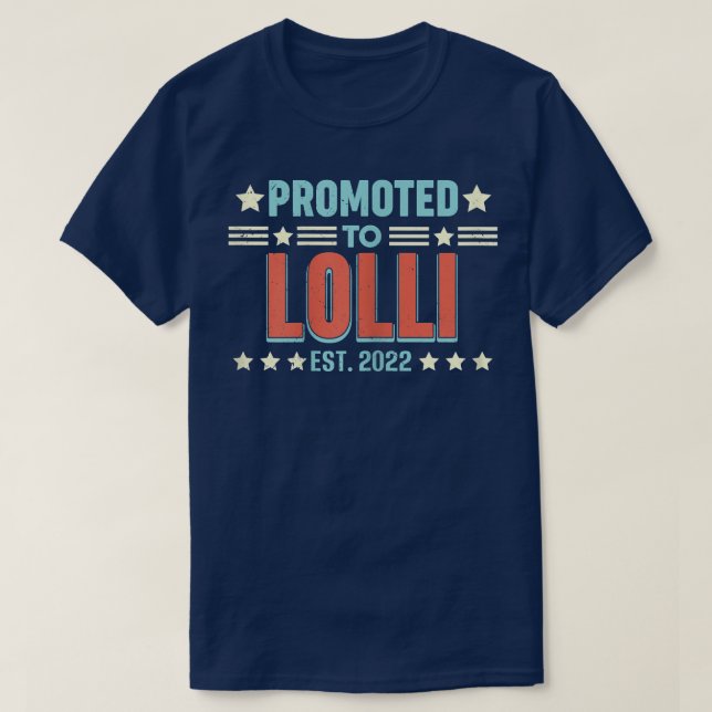 T-shirt Womens Promoted To Lolli Grandma Pregnancy Reveal  (Design devant)