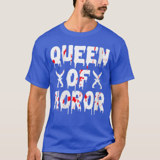 T-shirt Womens Queen Of Horror Halloween Horror Movie Enth
