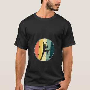 T-shirt Womens Retro Boulderer Wall Climber Rock Escalade