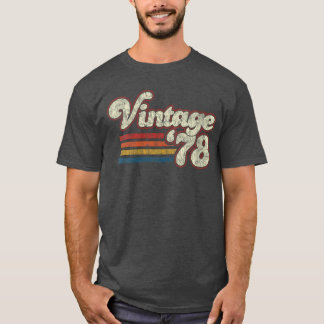 T-shirt Womens Retro Vintage 1978 44 Birthday VNeck friend