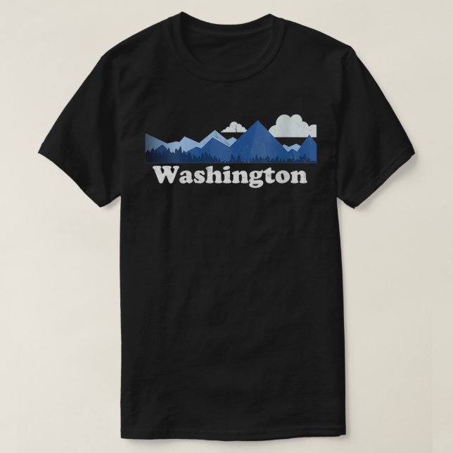 T-shirt Womens Retro Washington Cascade Range Mont Rainie (Design devant)