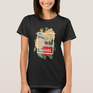 T-shirt Women's Rights Are Human Rights Floral Feminist Pr