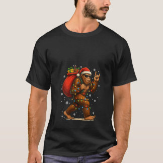 T-shirt Womens Sasquatch Believe Funny Santa Bigfoot Chris