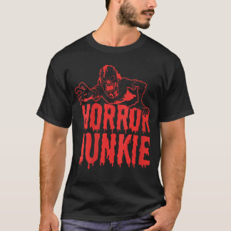 T-shirt Womens Scary Horror Movie Horror Junkie VNeck frie