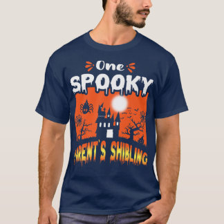 T-shirt Womens Scary spooky Halloween design haunted castl