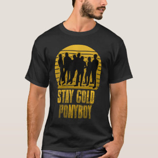 T-shirt Womens Stay Gold Ponyboy Vintage VNeck retro