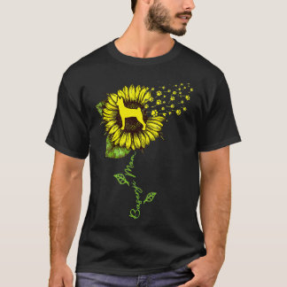 T-shirt Womens Sunflower Basenji Mom Mom Dog Lover 