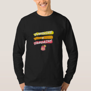 T-shirt Womens Sunshine Sangrias Décontracté détente amusa