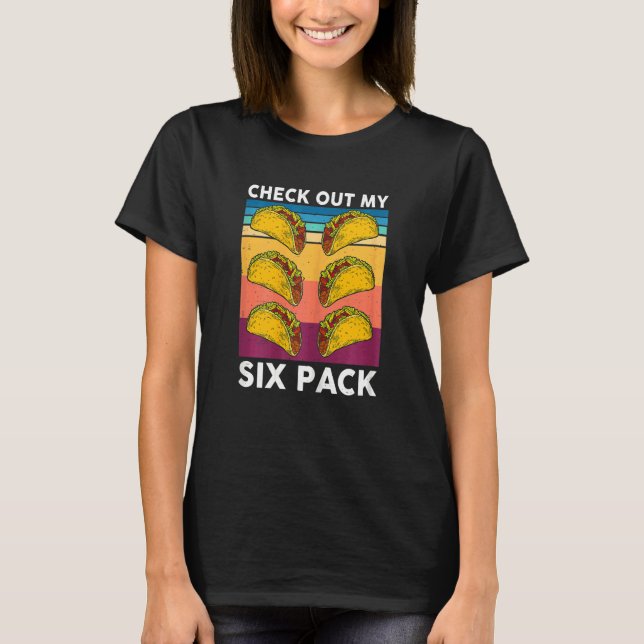T-shirt Womens Taco Découvrez Mon Six Pack Mexicain Gym Ta (Devant)