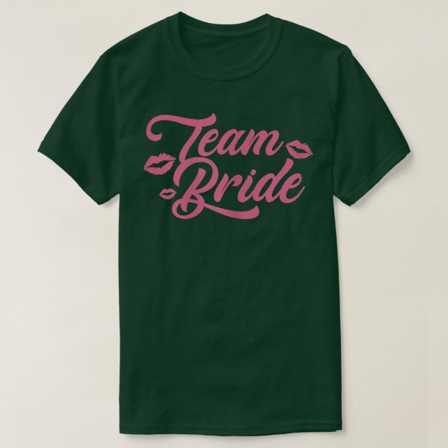T-shirt Womens Team Bride Wedding Day Bridal Shower Brides (Design devant)