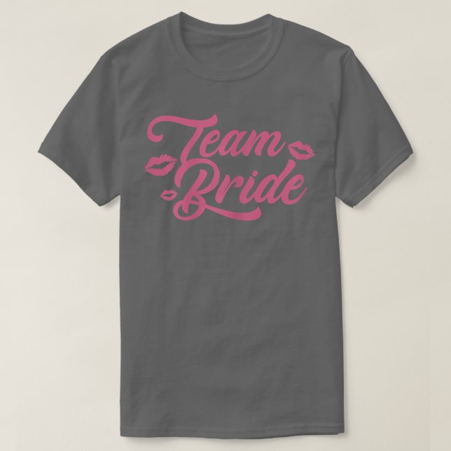 T-shirt Womens Team Bride Wedding Day Bridal Shower Brides (Design devant)