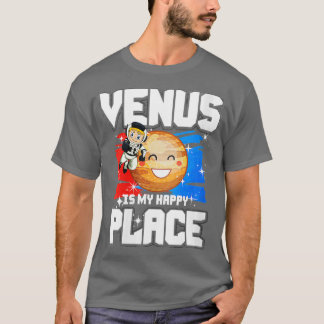T-shirt Womens Vénus Est Mon Heureux Lieu VNeck