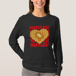 T-shirt Womens Waffle He I Love Waffles Waffles Waffle Gra