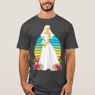 T-shirt Womens Wedding Bride Just Married Wedding I Did Br