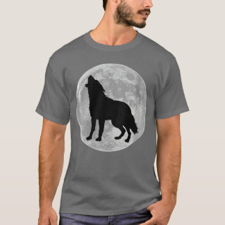 T-shirt Womens Werewolf Halloween Full Moon Scary Wolf Hor