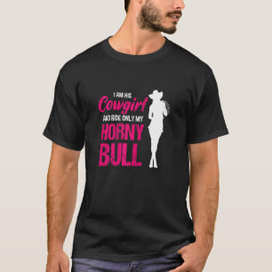 T-shirt Womens Wild West Rodeo Bull Riding Cowgirl