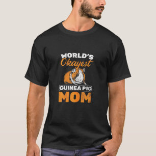 T-shirt Womens Worlds Okayest Maman Guinée Pig