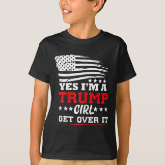 T-shirt Womens Yes Im A Trump Girl Get Over It - Potus Pre