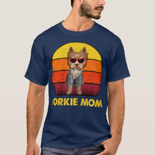 T-shirt Womens Yorkie Mama Retro Vintage Yorkshire Terrier