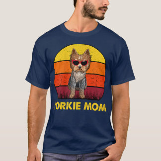 T-shirt Womens Yorkie Mama Retro Vintage Yorkshire Terrier