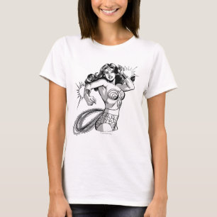 T-shirt Wonder Femme Black & White Defender