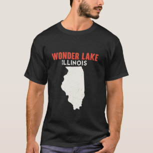 T-shirt Wonder Lake Illinois USA State America Travel Illi