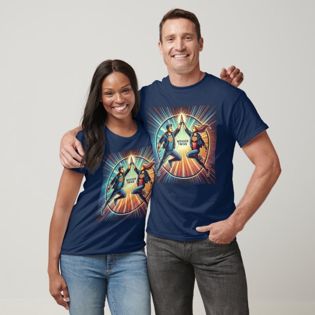 T-shirt Wonder Twins - Le pouvoir du travail d'équipe (Unisexe)