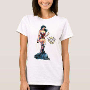 T-shirt Wonder Woman Grimpe Lasso Sur Rock