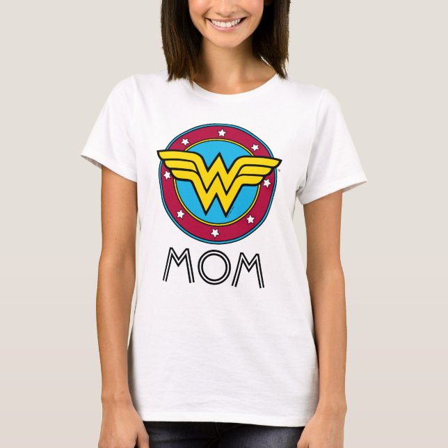 T-shirt Wonder Woman | Logo Circle & Étoiles Personnalisé (Devant)