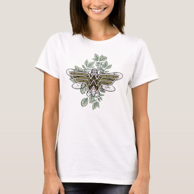 T-shirt Wonder Woman Queen Bee Logo (Devant)