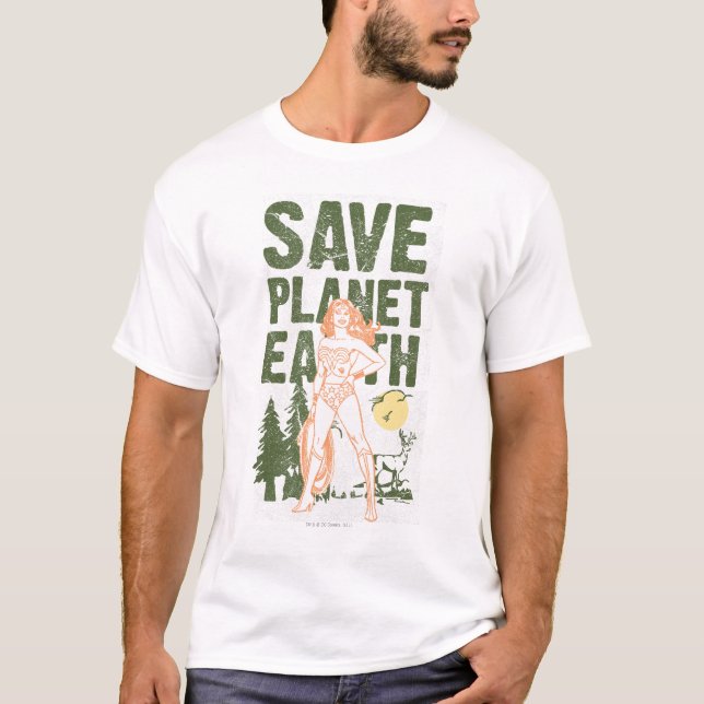 T-shirt Wonder Woman Sauver la planète Terre (Devant)