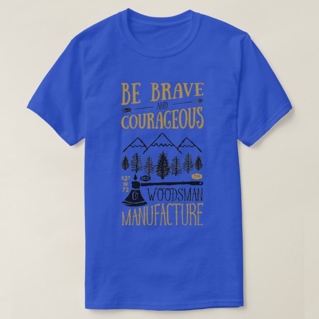 T-shirt Woodsman Manufacture Design Vintage (Design devant)