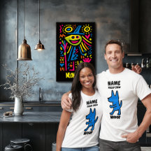 T-shirt Woof Funny Chien - Conception personnalisé