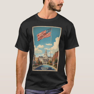 T-shirt Worcester Massachusetts Etats-Unis Tourisme Vintag