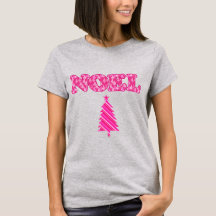 Word Art - Noel dans les arbres rose Fuchsia