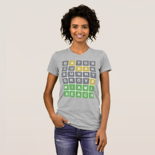 T-shirt Wordle Puzzle "Miami Beach" chemise 2