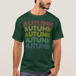 T-shirt Wordmark Wordmark Motif d'automne Nom personnalisé