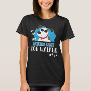 T-Shirt World Best Dog Walker - Noir