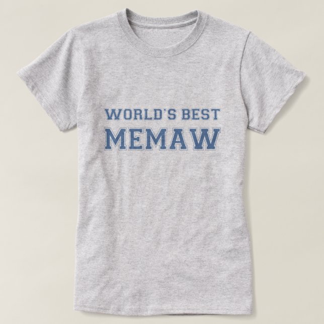 T-shirt World Best Memaw (Design devant)