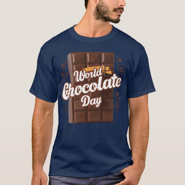 T-shirt world chocolate day friends (Devant)