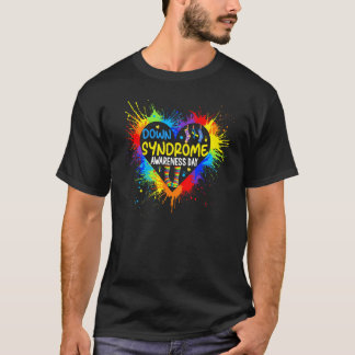 T-shirt World Down Syndrome Day 3 21 Coeur Trisomy Support