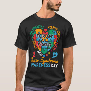 T-shirt World Down Syndrome Day, Aunt Uncle Niece Love T21
