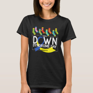 T-shirt World Down Syndrome Day March 21 Blue And Yellow R