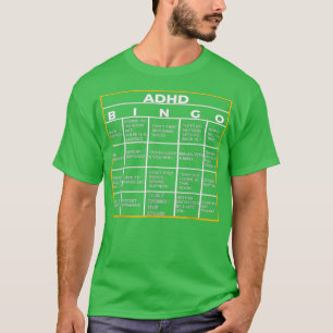 T-shirt World Mental Health Awareness Day Adhd Bingo Funny