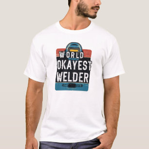 T-shirt World Okayest Welt Casque Vintage Distressed Des