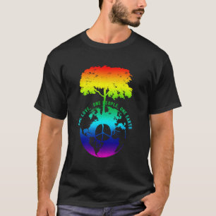 T-shirt World Peace Tree Love People Peace Sign Jour des t