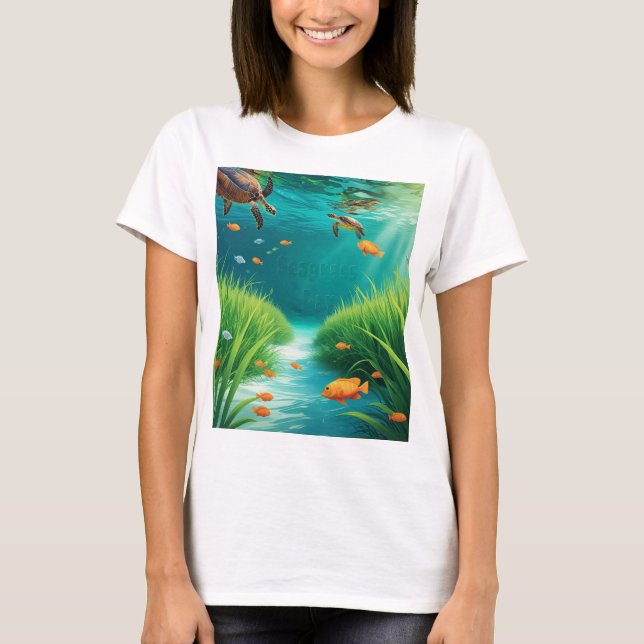 T-shirt World Sea grass Day (Devant)