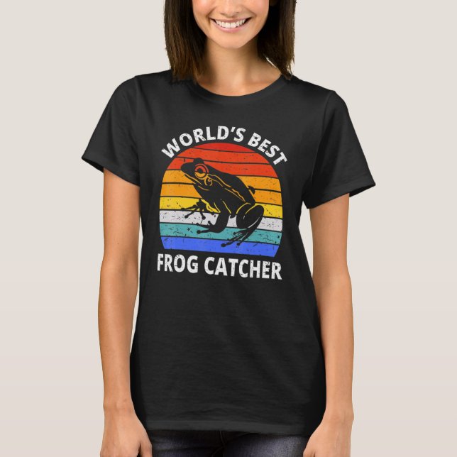 T-shirt Worlds Best Frog Catcher  Frog (Devant)