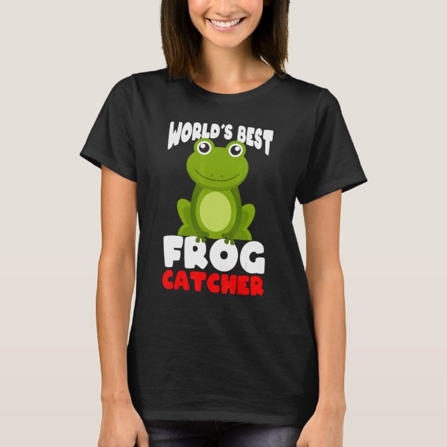 T-shirt Worlds best frog catcher kids boy and girls (Devant)